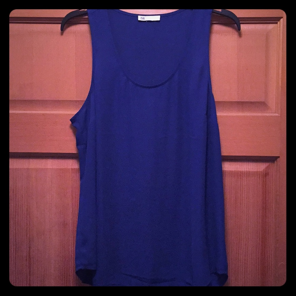 Royal Blue Silky Tank Top